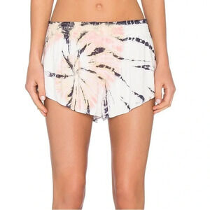 Revolve Blue Life Beach Bunny Shorts Volcano Tie Dye High Rise Waist Size XS